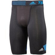 AJ443 [Techfit（テックフィット） COOL ショートタイツ メンズ J/S ブラック/ブルービューティーF10 D81310]