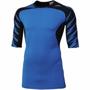 WJ816 [Techfit（テックフィット） COOL グラフィック 半袖Tシャツ メンズ J/M ソーラーブルーS14/ブラック D88925]