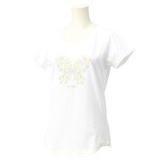 DDP34 ST [バタフライシリーズＴシャツ レディース J/M ホワイト F90149]