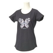 DDP34 ST [バタフライシリーズＴシャツ レディース J/OT ブラック F90151]