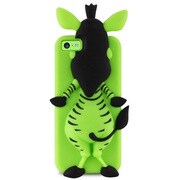 IPCCZEBRA3DGRN [iPhone5/5s Happy Cartoon Covers ZEBRA グリーン]