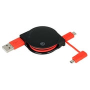 TRAVEL BIZ デジタルカメラ対応mini USB平形8ピン 充電&データ転送巻き取り式USBケーブル DPC-RCA060BK