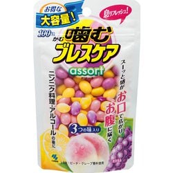 清涼食品 グミ 100粒 噛むブレスケア パウチ レモン・ピーチ・グレープ