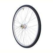 24×1 3/8 W/O ハブダイナモ付アルミ前リムセット 完組 704-00101
