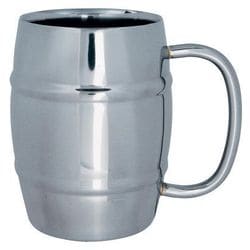ステン樽型ダブルマグ 400ml マグカップ BM-109