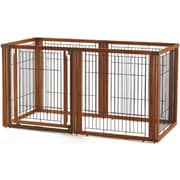 ペット用 木製3WAYサークル 6面90H ブラウン