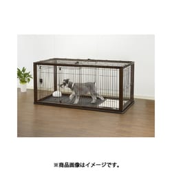 リッチェル木製スライドペットサークル本体+屋根ダークブラウン引き取りのみ リッチェル 木製スライドペットサークル 【送料無料】｜みんなの