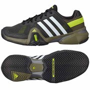 adipower Barricade 8 テニスシューズ メンズ 31.0cm ブラック/ランニングホワイト/アースグリーンS13 [F32330]