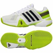 adipower Barricade 8 テニスシューズ メンズ 24.5cm ランニングホワイト/ナイトシェイドF13/ソーラースライム [F32331a]
