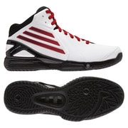 バスケットシューズ adizero(アディゼロ) Bash V レディース 24.5cm ランニングホワイト×ライトスカーレット×ブラック [G98338]