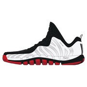 D ROSE ENGLEWOOD II バスケットシューズ メンズ 27.0cm ランニングホワイト/ブラック/ライトスカーレット [G98278]