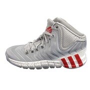 adipure crazyquick 2 バスケットシューズ メンズ 27.5cm ミッドグレーS14/ライトスカーレット/ランニングホワイト [G98406]