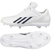 adizero(アディゼロ) FIXMETAL 3 low 野球シューズ メンズ 24.5cm ランニングホワイト/カレッジネイビー/メタリックシルバー [G66876]