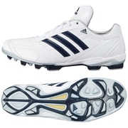 adipure TPU low 2 野球シューズ メンズ 27.5cm ランニングホワイト/カレッジネイビー/メタリックシルバー [G66881]