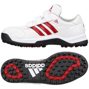 adipure JP Trainer 野球シューズ メンズ 25.5cm ランニングホワイト/ユニバーシティレッド/メタリックシルバー [G66822]