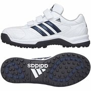 adipure JP Trainer 野球シューズ メンズ 25.0cm ランニングホワイト/カレッジネイビー/メタリックシルバー [G66823]