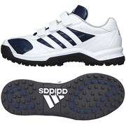 adipure JP Trainer 野球シューズ メンズ 24.0cm カレッジネイビー/ランニングホワイト/メタリックシルバー [G66825]