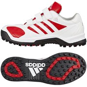 adipure JP Trainer 野球シューズ メンズ 27.0cm ユニバーシティレッド/ランニングホワイト/メタリックシルバー [G66826]