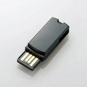 回転式USB2.0メモリ 4GB ブラック MF-RSU204GBK