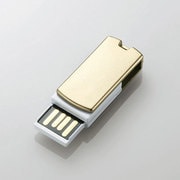 回転式USB2.0メモリ 16GB ゴールド MF-RSU216GGD