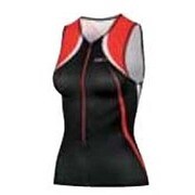 3820694XS5W1 [ウェア W'S TRI ELITE COURSE SLEEVELESS ブラック/ジンジャー/ホワイト XS]