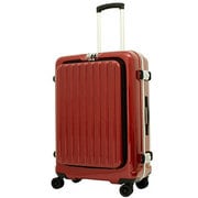 スーツケース フロントオープン 旅行日数目安：4～7泊 85L TSAロック搭載 メタリックレッド B1269T-67