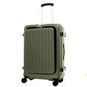 スーツケース フロントオープン 旅行日数目安:4~7泊 85L TSAロック搭載 マットグレー B1269T-67