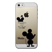 ip5-7789 [MDC iPhone SE/5s/5用ハードケース Disney×Shinzi Katoh ミッキー＆ミニー シルエット透明]