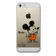ip5-7790 [MDC iPhone SE/5s/5用ハードケース Disney×Shinzi Katoh ミッキー 透明]