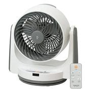 サーキュレーター 首振り リモコン付 18cm ホワイトグレー YAR-VL182WH