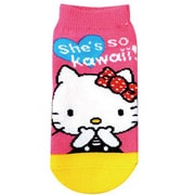 HKSOC238 [キャラックス ハローキティ kawaiiカワイイ キッズソックス 13～18cm PK×YE]
