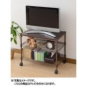 テレビ台 メタルシェルフ/幅60 奥行35 高さ51/3段 ニッケルブラック MJ-V51633CH(BN)