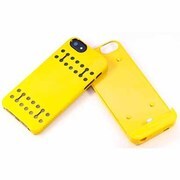 HYBRID SNAP CASE & ATTACHABLE EXTENDED BATTERY SLEEVE 1500MAH FOR iPhone 5 (MUSTARD)