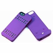 HYBRID SNAP CASE & ATTACHABLE EXTENDED BATTERY SLEEVE 1500MAH FOR iPhone 5 (PURPLE)