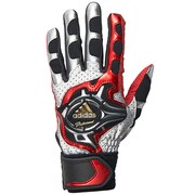 F93616 [ADIDAS PRO バッティンググローブ Jr 両手用 DDQ73 キッズ Lサイズ テックグレーメットS14/ユニバーシティレッド]