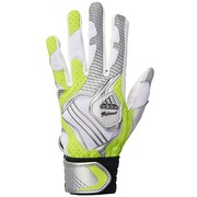 F93622 [adidas Professional Revolution バッティンググローブJr(ジュニア) 片手用 DDQ74 キッズ LHO(左手用のOサイズ) テックグレーメットS14/ソーラースライム]