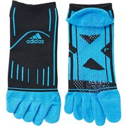 F93350 [adizero アディゼロ 5本指 クロステーピンググリップソックス 靴下 DDU82 25～27cm ブラック/ソーラーブルーS14]