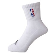 E05508 [NBA アンクルソックス M9868 メンズ 29～31cm ホワイト/ブラック]