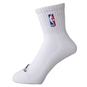 E05508 [NBA アンクルソックス M9868 メンズ 23～25cm ホワイト/ブラック]