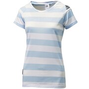 D82260 [ウィメンズ クライマ ボーダー Tシャツ AKV45 レディース J/OT パールオパールS14/ホワイト]