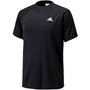 O13203 [バドミントン 半袖 ビッグロゴTシャツ RA219 ユニセックス Lサイズ ブラック/ホワイト]