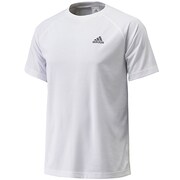 O13204 [バドミントン 半袖 ビッグロゴTシャツ RA219 ユニセックス XS ホワイト/ブラック]