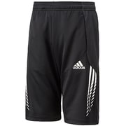 F93124 [adidasbrave ウォームアップハーフパンツ DDU05 メンズ Lサイズ ブラック/ホワイト]