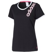 F94340 [AT リニア SS リンガー Tシャツ DDI37 レディース J/M ブラック]