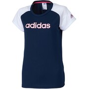 F94343 [AT リニア SS ロゴ Tシャツ DDI38 レディース J/S カレッジネイビｰ/ホワイト]