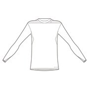 D82058 [TEAM TechFit（テックフィット） BASE ロングスリーブアンダー AJ451 メンズ J2XO ホワイト/ホワイト]