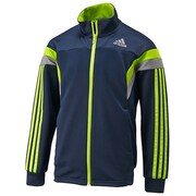F89806 [adidasbrave ウォームアップジャケット DDZ20 キッズ J120 カレッジネイビー/ソーラースライム]