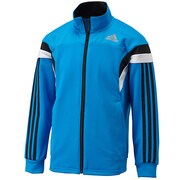 F89808 [adidasbrave ウォームアップジャケット DDZ20 キッズ J120 ソーラーブルーS14/ブラック]