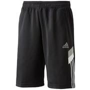 F89816 [adidasbrave ウォームアップ ハーフパンツ ジャージ DDZ22 キッズ J150 ブラック/ミッドグレーS14]