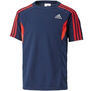 F89834 [adidasbrave CL ショートスリーブ Tシャツ 半袖 DDZ28 キッズ J150 カレッジネイビー/ライトスカーレット]
